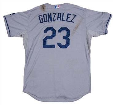 2013 Adrian Gonzalez Postseason NLCS Game 2 Used Los Angeles Dodgers Road Jersey Used on 10/12/13 (MLB Authenticated)